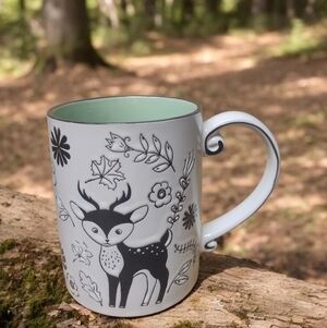 I<3it cute stoneware deer fall mug